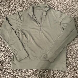 Lululemon Gray Quarter-Zip Pullover, had a logo but was removed, see 3rd picture